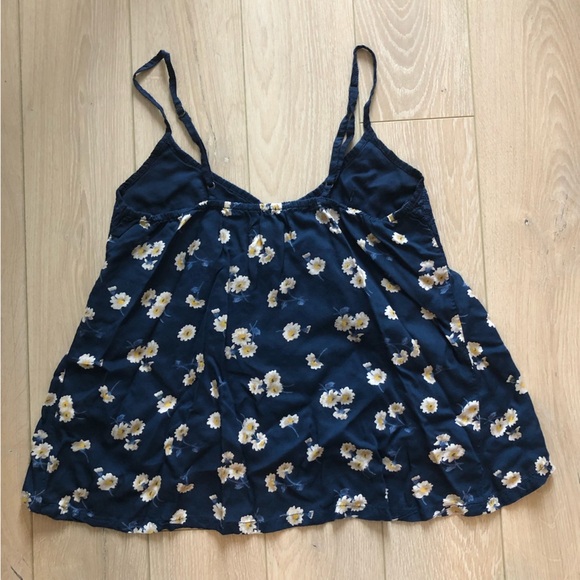 Hollister Navy Blue Floral Lace Detailed Camisole Top - Picture 5 of 7
